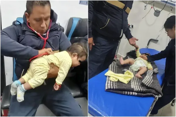 Servicios de Emergencia prestaron los primeros auxilios al bebé, quien presentaba hipotermia al momento de ser hallado.