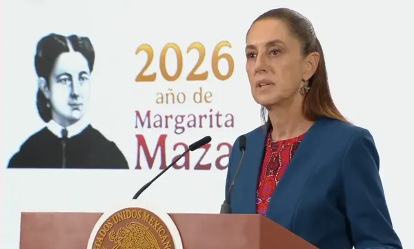 La presidenta Claudia Sheinbaum durante la presentación del "Decálogo por la Democracia", donde confirmó que el PREP se mantendrá vigente para garantizar la certidumbre en los procesos electorales. Foto: Gobierno de México