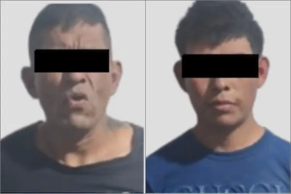 Un hombre originario del Estado de México, y otro de Chiapas, fueron aprehendidos en Apana, Hidalgo, tras robar un auto y privar de la libertad a una persona. Foto: SSPH