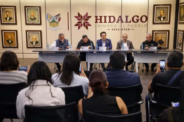 Conferencia sin preguntas sobre los 29 detenidos en Tula, Hidalgo.