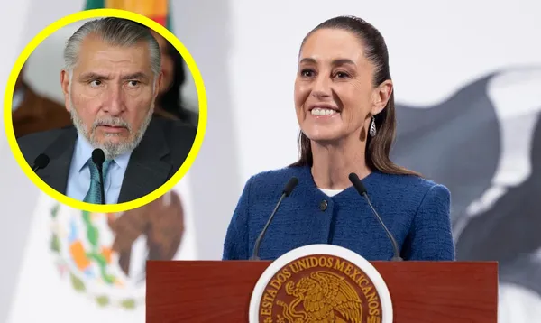 Claudia Sheinbaum en la mañanera, hablando sobre investigaciones de la FGR.