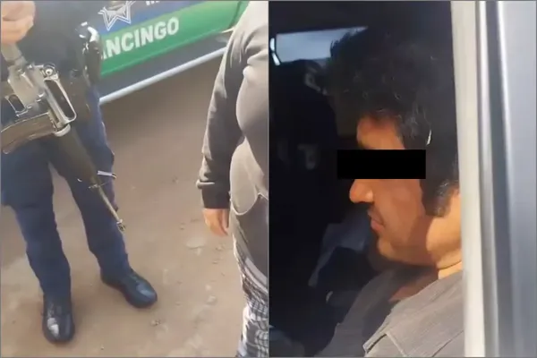 Vecinos de las colonia La Rayuela, en Tulancingo, resguardaron al presunto atacante hasta la llegada de la Policía Municipal. Foto: Cortesía