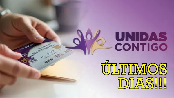 Manos sostienen la Tarjeta Unidas Contigo Edomex 2025 junto al logotipo del programa y un anuncio de “Últimos días” para el registro.