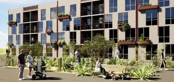 Así serán los edificios que se construirán en Hidalgo, para el Programa Nacional de Vivienda para el Bienestar. Foto: Conavi