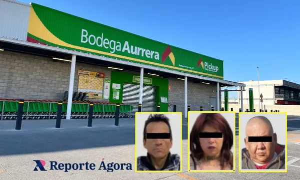 La Secretaría de Seguridad Pública de Hidalgo informó la detención de tres personas por su presunta participación en el robo a la tienda Aurrera de Viñedos, ubicada en Zempoala. Foto: Reporte Ágora/ SSPH