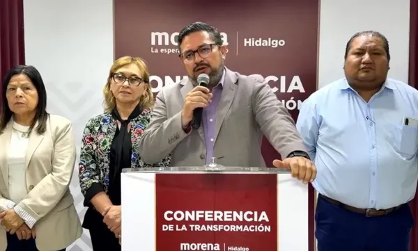 Marco Antonio Rico Mercado, dirigente de Morena en Hidalgo, respaldó al alcalde de Pachuca, Jorge Reyes, tras la polémica por la exigencia de apoyo digital a sus trabajadores. Foto: Reporte Ágora