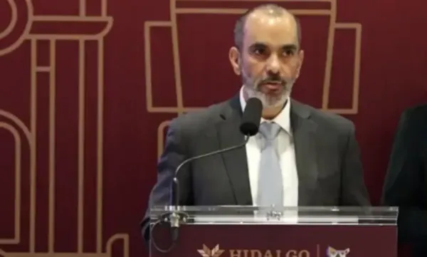 Francisco Ángel Fernández Hasbun, encargado de despacho de la PGJEH, durante la conferencia mañanera de este lunes 9 de marzo. Foto: Reporte Ágora