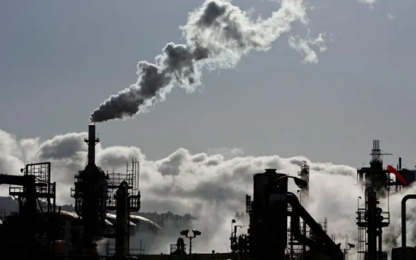 Instalaciones industriales en la región de Tula operando bajo restricciones por la contingencia ambiental de la Megalópolis.