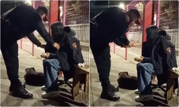 Efectivos de la Policía Bancaria e Industrial (PBI) brindaron auxilio y resguardo a la adolescente de 16 años en las instalaciones del CETRAM Politécnico antes de canalizarla ante las autoridades correspondientes. Foto: Cortesía SSC CDMX