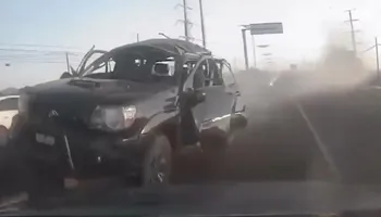 Fue en inmediaciones del Aeropuerto Internacional Felipe Ángeles (AIFA), la zona donde ocurrió la explosión del vehículo de Francisco Beltrán, "El Payín", en lo que CNN califica como una operación de la CIA. Foto: Captura de pantalla