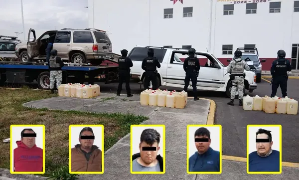 Seis hombres fueron detenidos en Acaxochitlán, Hidalgo, tras enfrentarse a elementos de la Policía Estatal durante un operativo contra el huachicol; uno de ellos debido ser trasladado a un hospital tras resultar lesionado.