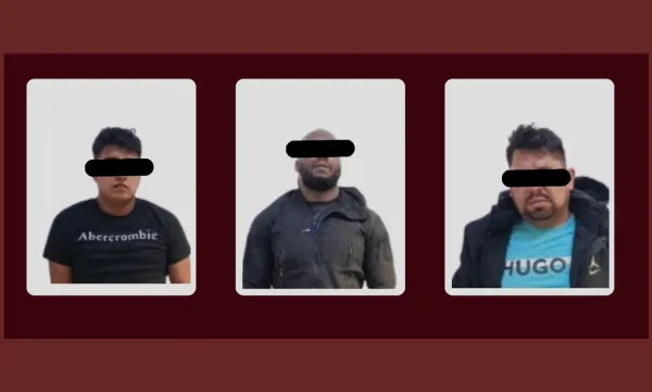 Elementos de la SSPH desplegaron un dispositivo de búsqueda que permitió la localización del vehículo implicado y la captura de tres presuntos responsables en Zapotlán de Juárez. Foto: SSPH