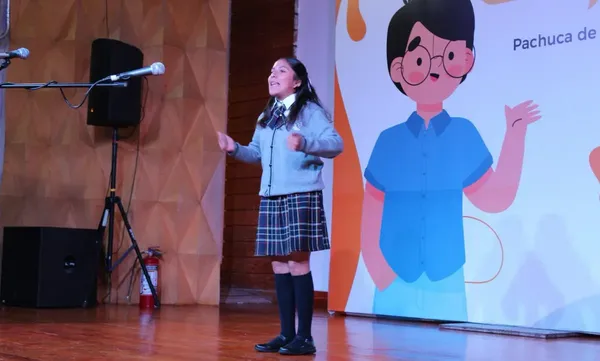 Estudiantes hidalguenses de educación básica participantes en el 4.º Concurso de Oratoria "Mi palabra es hoy mi voz y mi fortaleza 2026", organizado por el IHE.