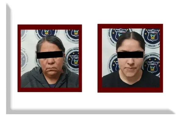 María y Samantha, viuda e hija de EL Ojos, exlíder del Cártel de Tláhuac, fueron aprehendidas en Pachuca, Hidalgo.