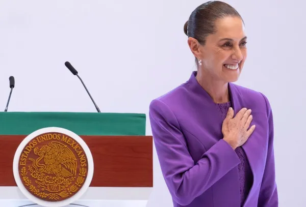 Claudia Sheinbaum Pardo durante su Segundo Informe de Gobierno en el Patio Principal de Palacio Nacional