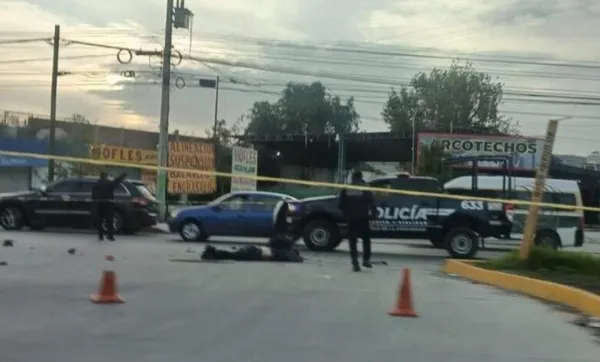 magen informativa sobre el accidente en la carretera Pachuca‑Sahagún en el que murió un motociclista.