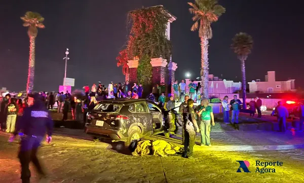 La camioneta Toyota negra involucrada en el percance quedó a disposición del Ministerio Público tras los incidentes en el fraccionamiento Los Viñedos, Zempoala. Fotos: Reporte Ágora