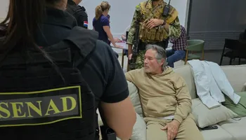 Durante su arresto en Paraguay, Hernán Bermúdez Requena vestía ropa deportiva.