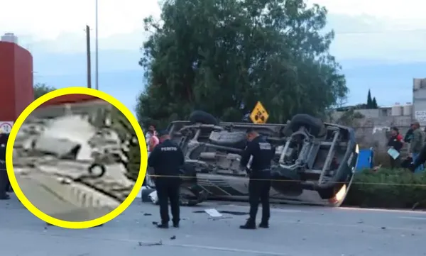 Cámara de videovigilancia captó el instante en que la unidad de transporte público fue impactada por detrás sobre el bulevar Minero. Fotos: Cortesía
