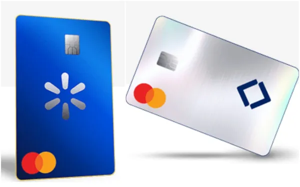 Tarjeta de crédito Walmart Invex presentada junto con Invex Banco y Mastercard en México.