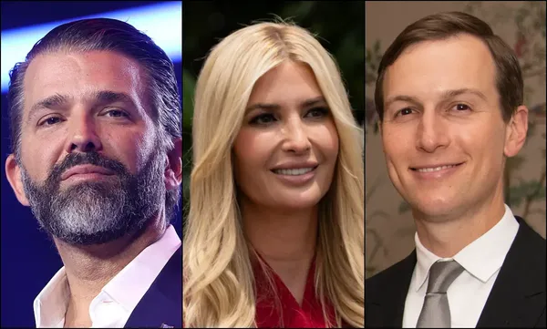 Donald Trump Jr; Ivanka Trump y su esposo Jared Kushner, son requeridos por la defensa legal de la BBC tras la demanda del presidente de Estados Unidos, Donald Trump, contra la cadena británica.