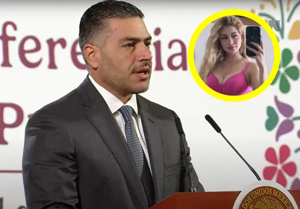 Omar García Harfuch durante la conferencia matutina donde habló del caso Valeria Márquez