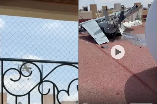 Un avión no tripulado cayó este lunes 20 de octubre sobre el techo de una casa en la privada Trentino, en el fraccionamiento Los Viñedos, en Zempoala, Hidalgo.