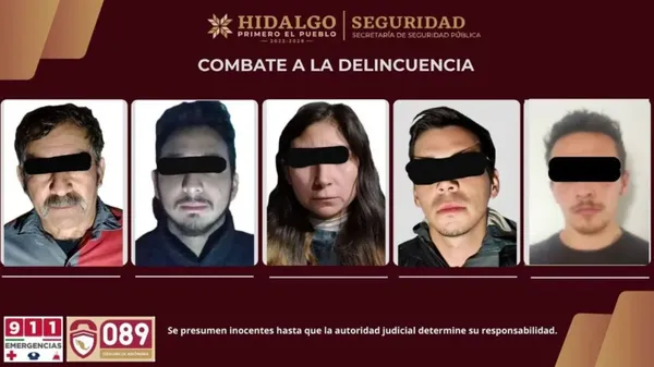 Imagen de los detenidos protegiendo sus identidades
