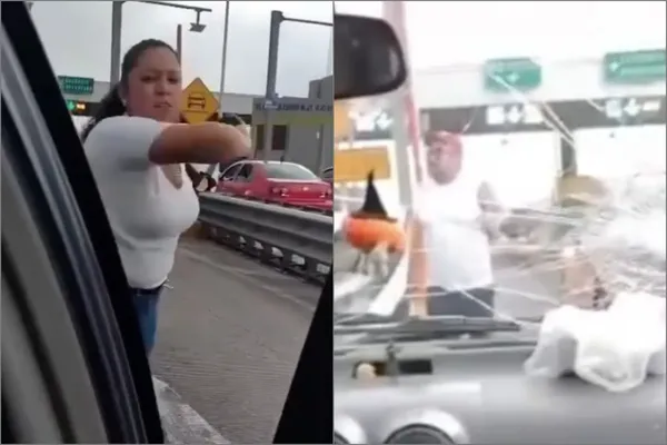 El vehículo Mazda con placas PDY-35-80 fue identificado como el transporte de los presuntos montachoques que operan en el tramo Tecámac de la México-Pachuca.