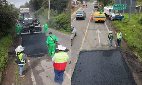 Inicio de los trabajos de reposición de carpeta asfáltica en la carretera Pachuca–Tampico a cargo del Centro SICT Hidalgo. Foto: SICT Hidalgo.