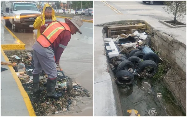 SIPDUS atribuye anegamientos en Everardo Márquez a canales bloqueados intencionalmente y basura en alcantarillas. Pide no tirar residuos.