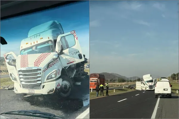 Continúan las maniobras de seguridad tras varias horas del cierre total en la México-Tuxpan por la volcadura de un autotanque de gas natural en el tramo de Zempoala. Fotos: Cortesía