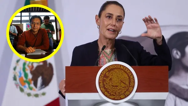 Claudia Sheinbaum durante conferencia mañanera en Palacio Naciona