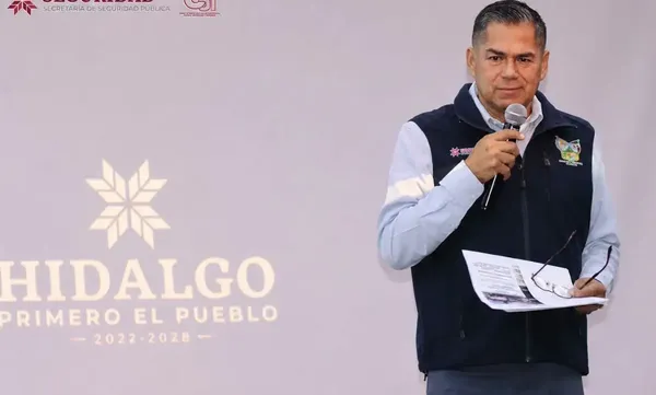 Salvador Cruz Neri, secretario de Seguridad Pública de Hidalgo, respaldó la intervención de fuerzas federales en la entidad tras los cateos coordinados por la SSPC. / Foto: Archivo