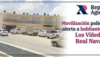 Fachada de la plaza donde se realizaron los hechos delictivos en Los Viñedos, en Zempoala, Hidalgo.