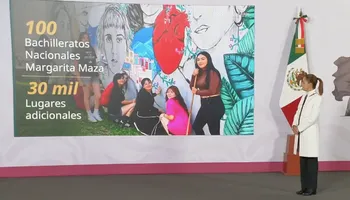 La presidenta Claudia Sheinbaum presentó el modelo educativo flexible para combatir la deserción escolar en el nivel medio superior. Foto: Gobierno de México