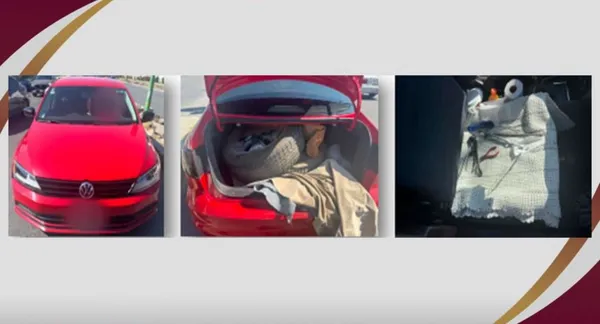 Policía Estatal asegura vehículo y detiene a dos hombres por presunto robo de autopartes en Pachuca.