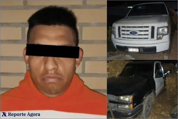 Elementos de la AIC aseguraron armas largas, vehículos robados y un inhibidor de señal en un inmueble de la localidad de Presas. Fotos: PGJEH