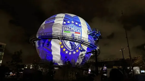 Videomapping Pachuca viento futbol corazón de plata Salón de la Fama del Futbol Internacional