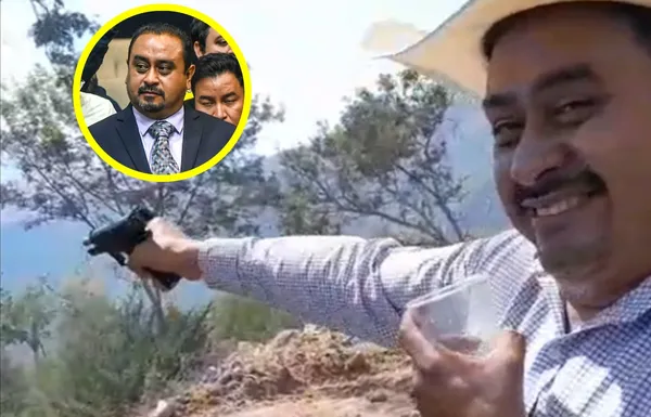 Diputado Leonel Perusquía realiza disparos con pistola en zona rural de Hidalgo