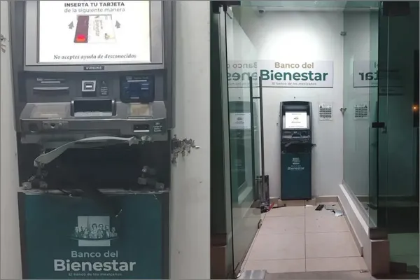 El cajero automático del Banco del Bienestar en El Calvario, Huichapan, fue vandalizado por lo que permanecerá cerrado hasta nuevo aviso.