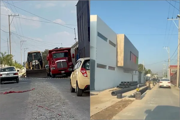 Autoridades entregaron en 2024 la rehabilitación de la calle Camino Interparcelario, en Mineral de la Reforma, para después volverla a abrir para instalar el drenaje.