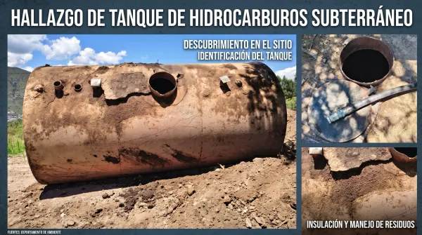 Contenedores de hidrocarburo asegurados por la SSPH en un cateo en Tepeapulco