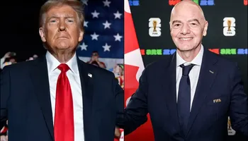 La llamada de Trump a Infantino para revisar la expulsión de Folarin Balogun ha desatado un conflicto con la UEFA y la Federación Belga. Fotos: RRSS / Donald Trump / Gianni Infantino