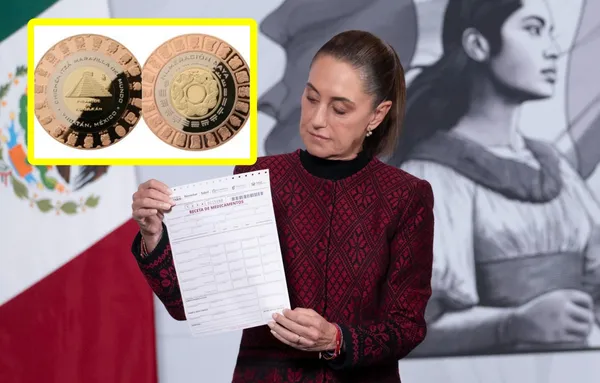 Nuevo diseño de la moneda de 20 pesos con Kukulkán