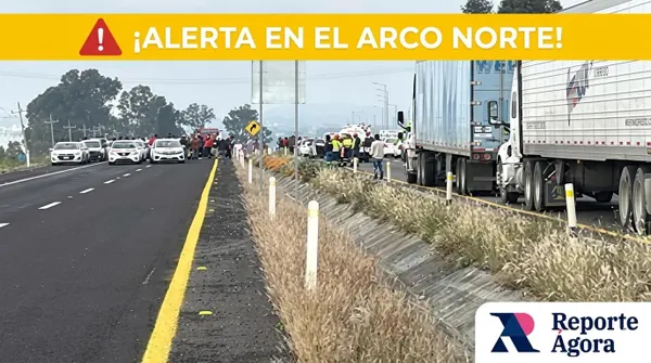 Vialidad restringida: Las cuadrillas de mantenimiento trabajan en diversos puntos del Arco Norte; se recomienda anticipar su salida. Foto: Reporte Ágora